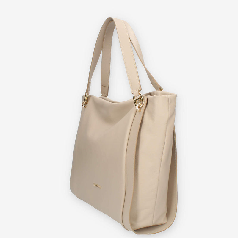 Nero Giardini Borsa modello shopping in pelle beige