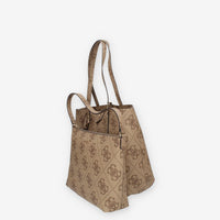 Guess Eco Brenton Borsa modello shopping beige logata
