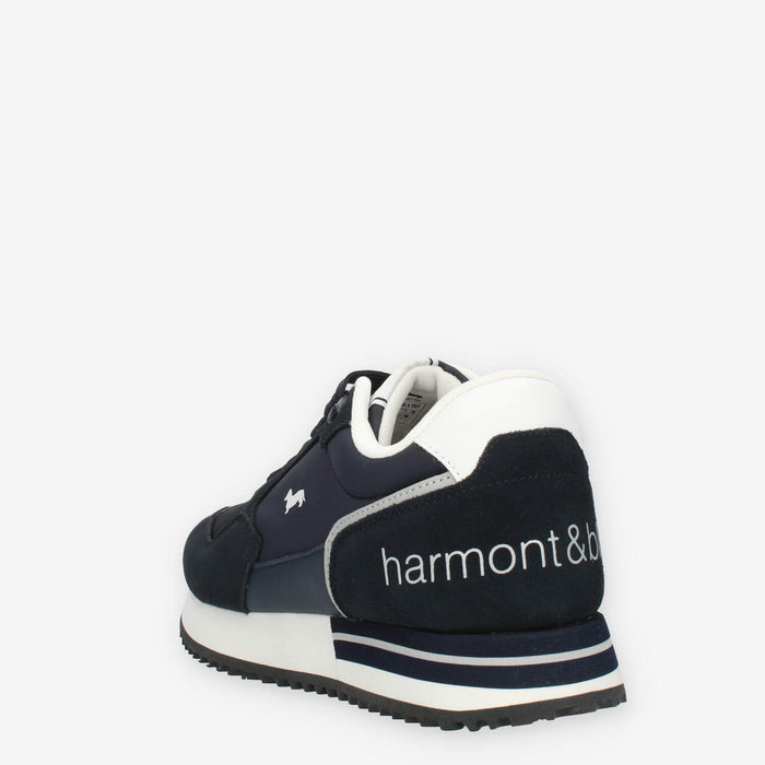 Harmont & Blaine Sneakers blu da uomo in pelle e tessuto