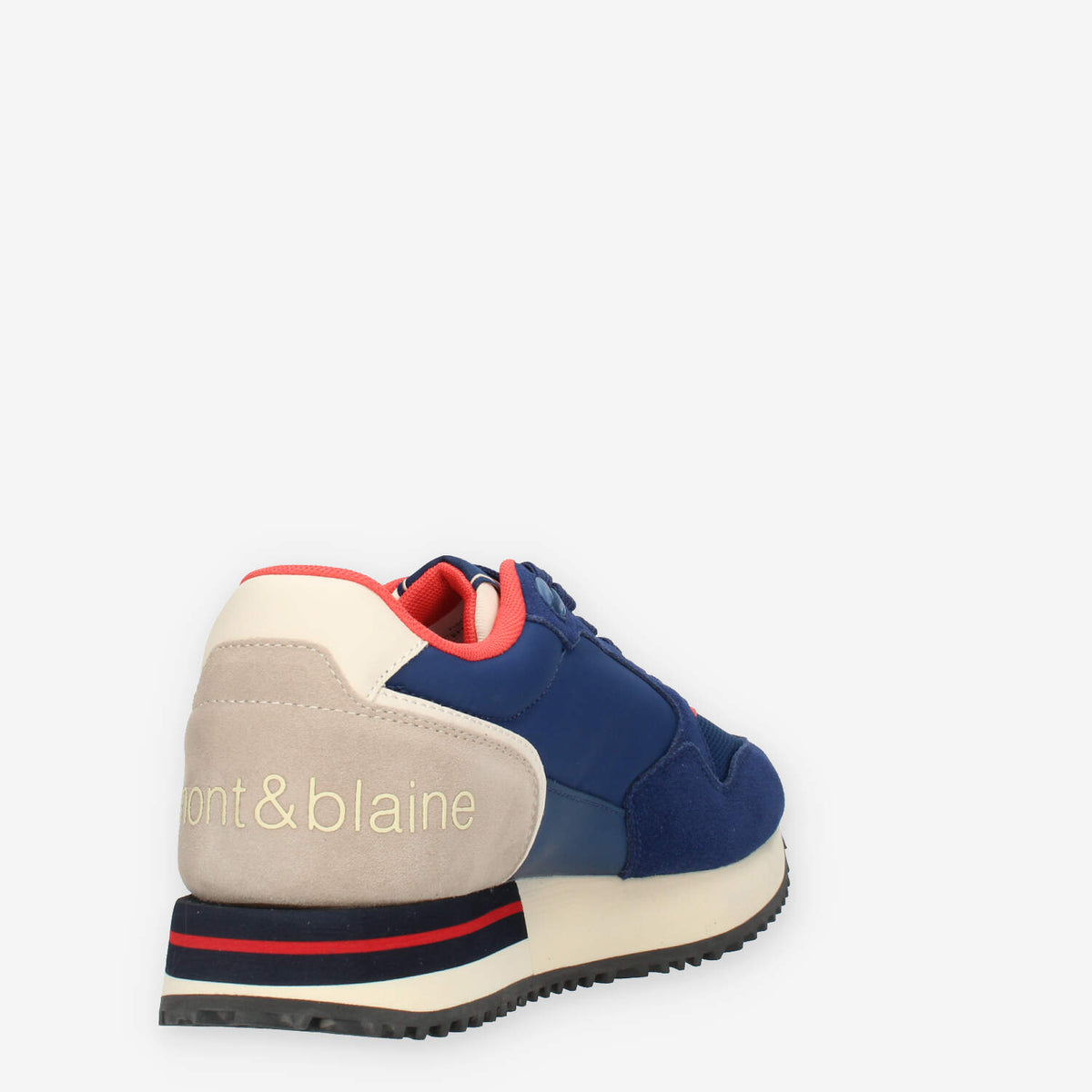 Harmont & Blaine Sneakers blu e beige da uomo in pelle e tessuto