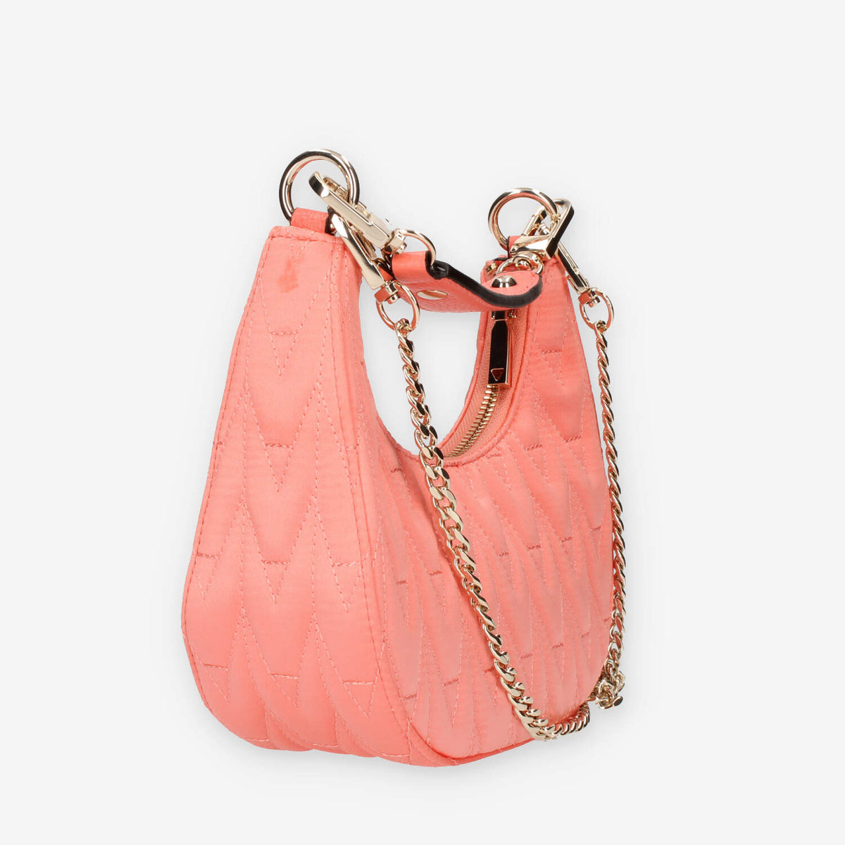 Guess Golden Rock Mini Borsetta a mano in raso corallo