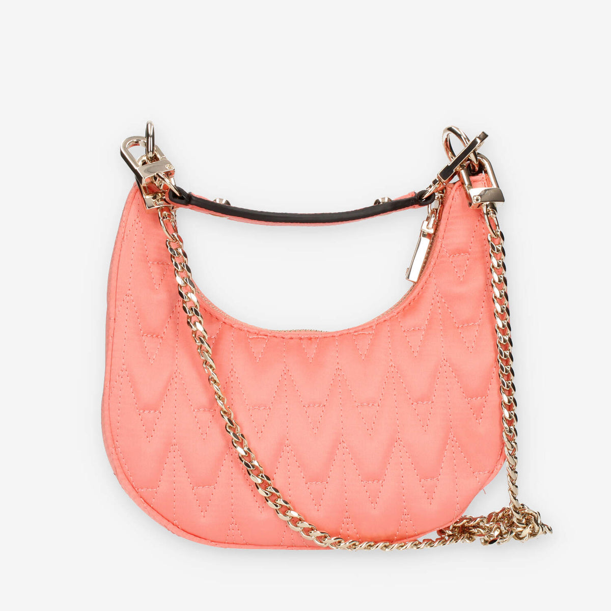 Guess Golden Rock Mini Borsetta a mano in raso corallo