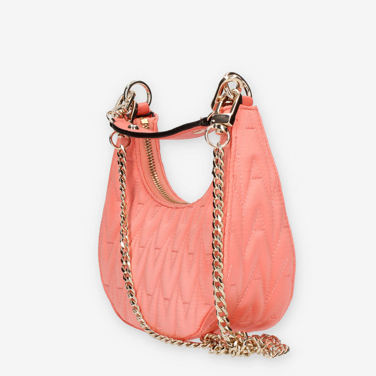 Guess Golden Rock Mini Borsetta a mano in raso corallo