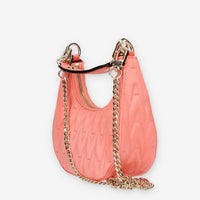 Guess Golden Rock Mini Borsetta a mano in raso corallo