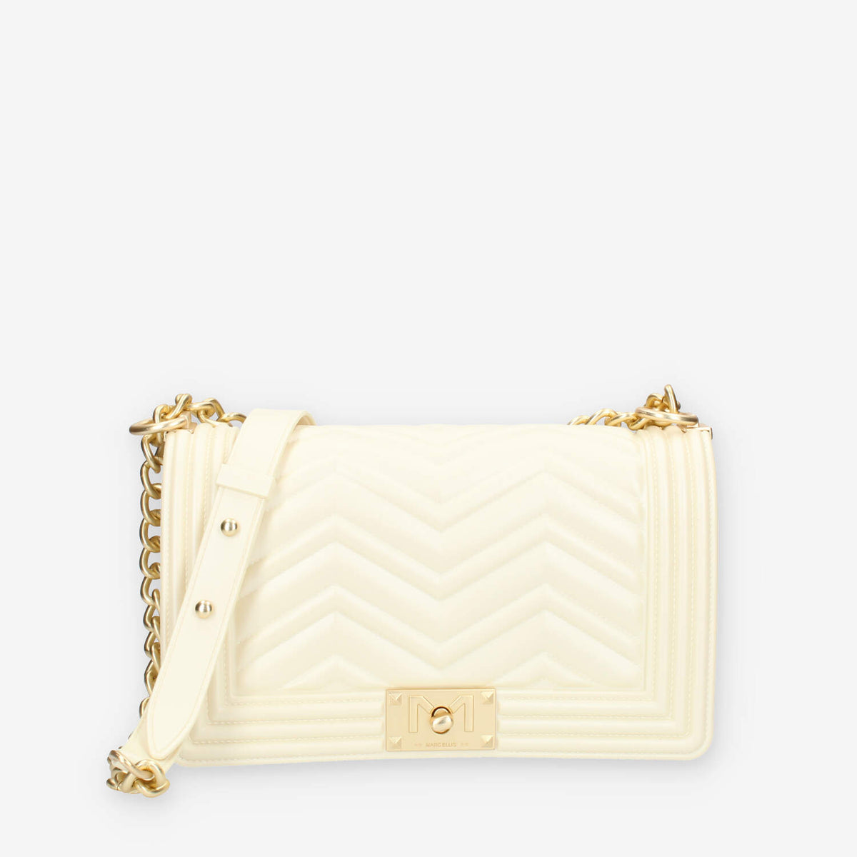 Marc Ellis Flat M Manhattan Borsa a tracolla beige