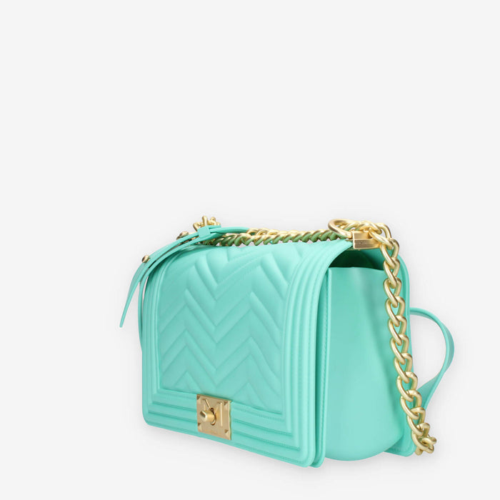 Marc Ellis Flat M Manhattan Borsa a tracolla verde tiffany