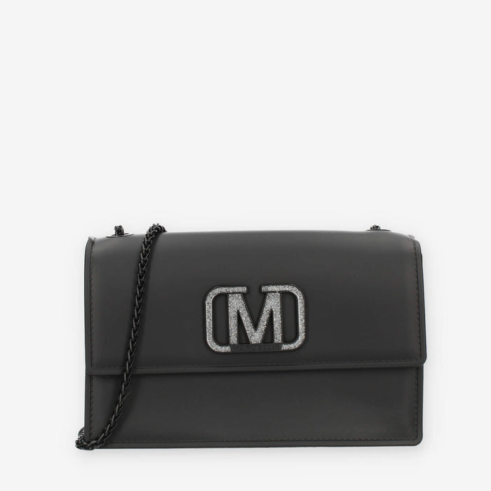 Marc Ellis Flat Supermee M Borsa a tracolla nera con strass