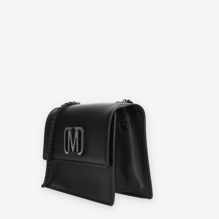Marc Ellis Flat Supermee M Borsa a tracolla nera con strass