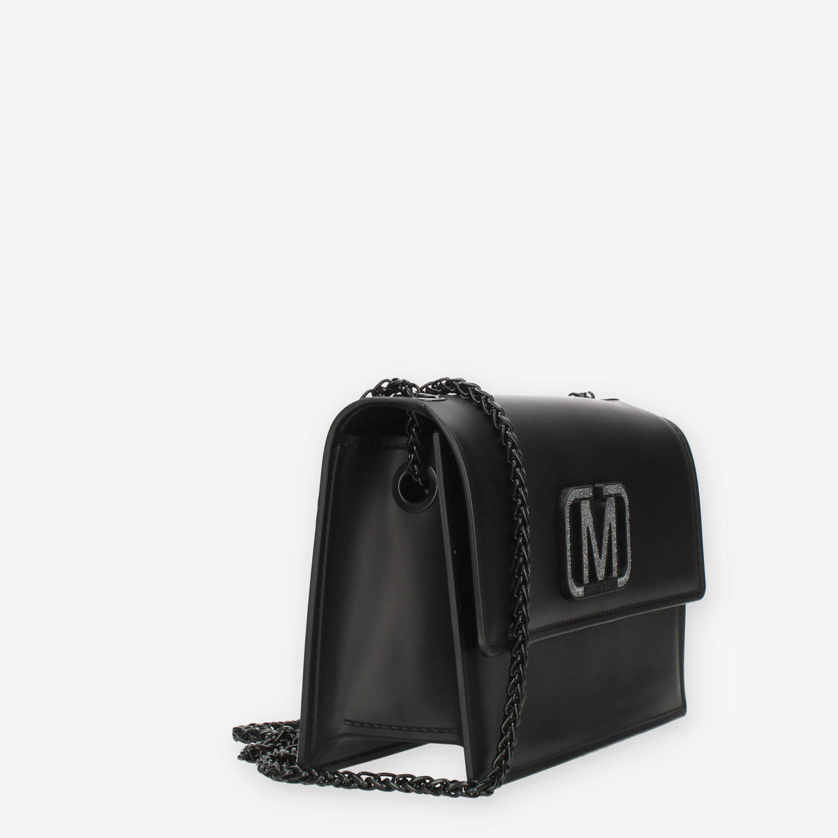 Marc Ellis Flat Supermee M Borsa a tracolla nera con strass