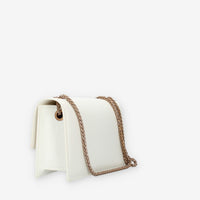 Marc Ellis Flat Supermee M Borsa a tracolla bianca e oro