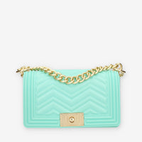 Marc Ellis Flat S Manhattan Borsa a tracolla verde tiffany