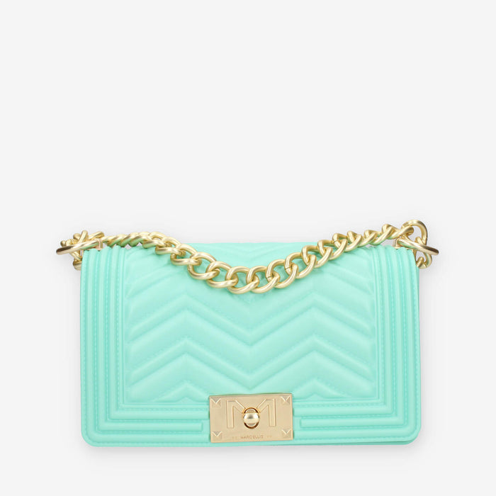 Marc Ellis Flat S Manhattan Borsa a tracolla verde tiffany