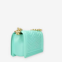 Marc Ellis Flat S Manhattan Borsa a tracolla verde tiffany
