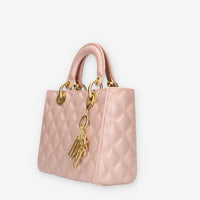 Marc Ellis Flat Missy M Borsa a tracolla gommata rosa e oro con charms