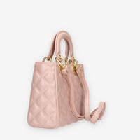 Marc Ellis Flat Missy M Borsa a tracolla gommata rosa e oro con charms