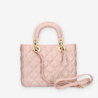 Marc Ellis Flat Missy M Borsa a tracolla gommata rosa e oro con charms