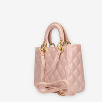 Marc Ellis Flat Missy M Borsa a tracolla gommata rosa e oro con charms