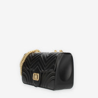 Marc Ellis Flat Soho Borsa a tracolla nera e oro