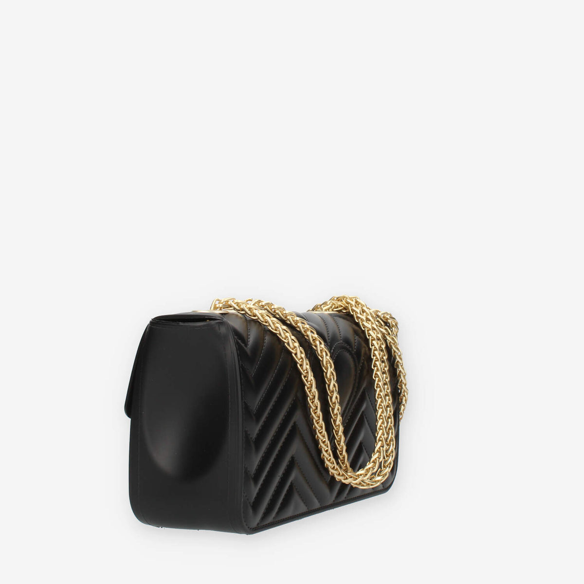 Marc Ellis Flat Soho Borsa a tracolla nera e oro