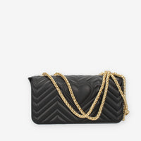 Marc Ellis Flat Soho Borsa a tracolla nera e oro