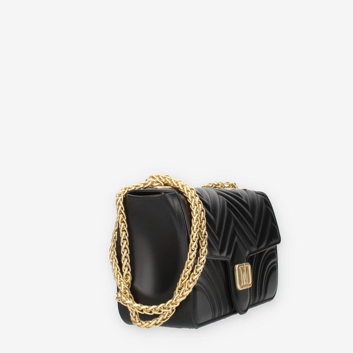 Marc Ellis Flat Soho Borsa a tracolla nera e oro