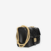 Marc Ellis Flat Soho Borsa a tracolla nera e oro