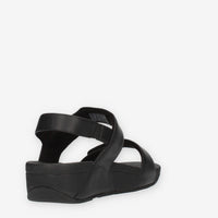 Fitflop Lulu Adjustable Leather Back-Strap Sandali neri