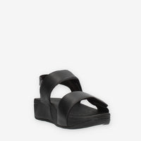 Fitflop Lulu Adjustable Leather Back-Strap Sandali neri