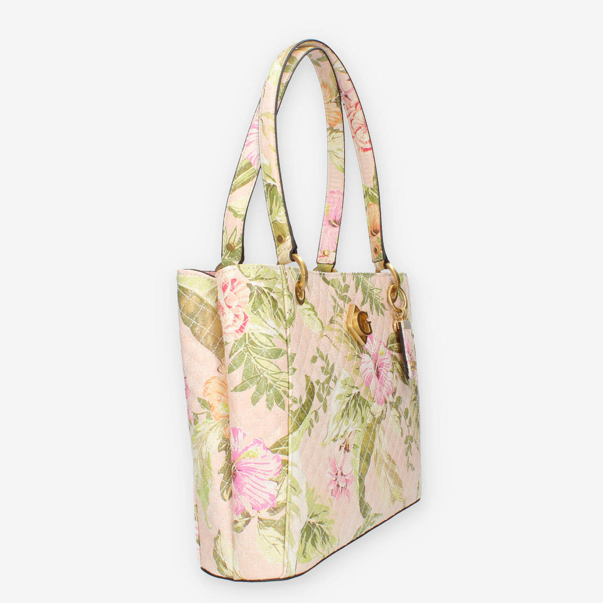 Guess Nerina Borsa a spalla a 2 scomparti rosa floreale