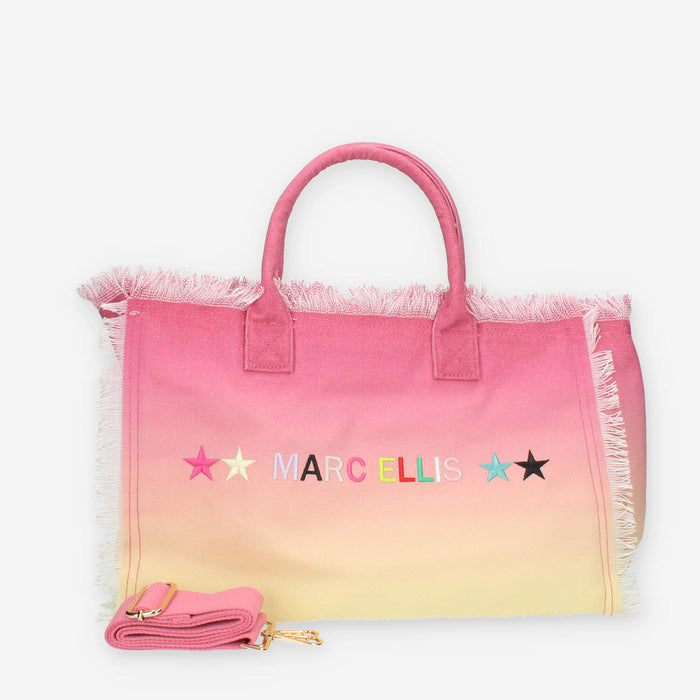 Marc Ellis Guapa L Borsa modello shopping in tessuto rosa e giallo