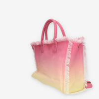 Marc Ellis Guapa L Borsa modello shopping in tessuto rosa e giallo