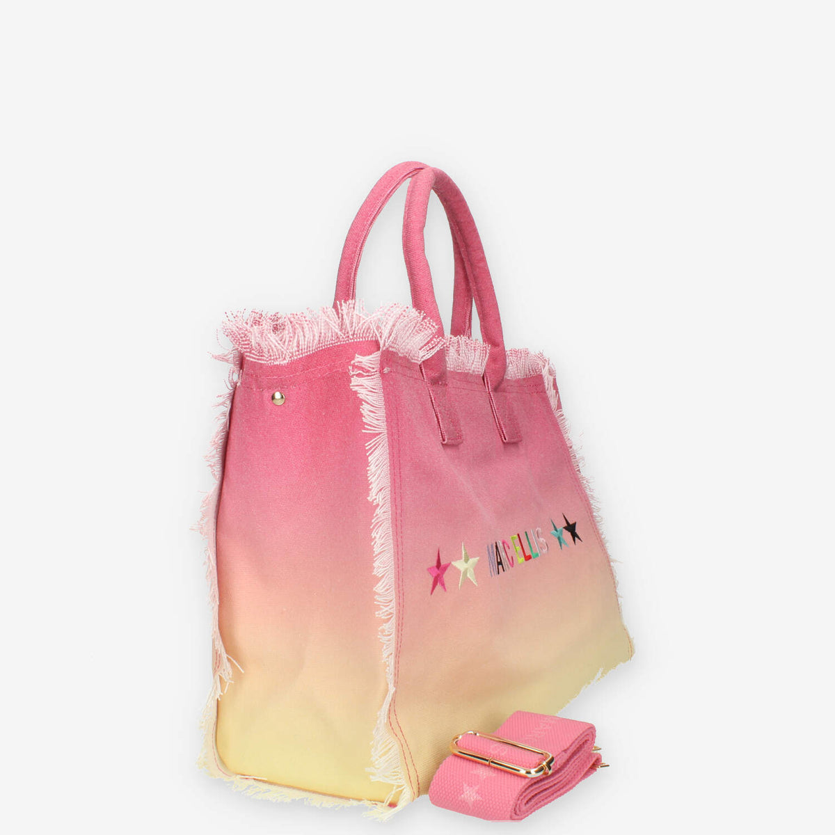 Marc Ellis Guapa L Borsa modello shopping in tessuto rosa e giallo