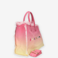 Marc Ellis Guapa L Borsa modello shopping in tessuto rosa e giallo