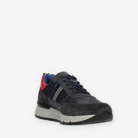 Nero Giardini Sneakers basse blu da uomo con dettaglio in rosso