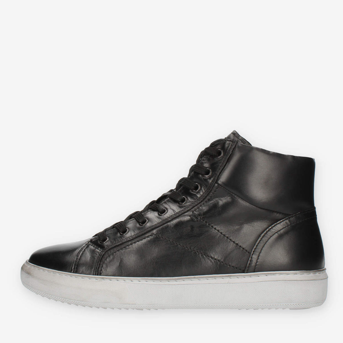 Nero Giardini Sneakers alte nere da uomo con fondo grigio
