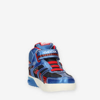 Geox Grayjay Boy Sneakers alte da bimbo con luci blu e rosse
