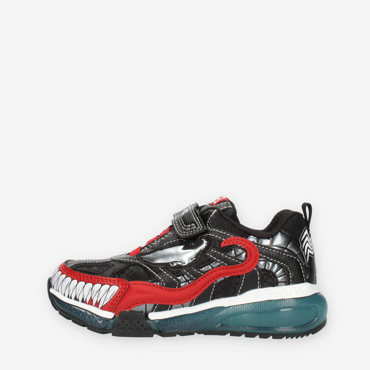 Geox Bayonyc Boy Sneakers da bimbo con luci nere e rosse