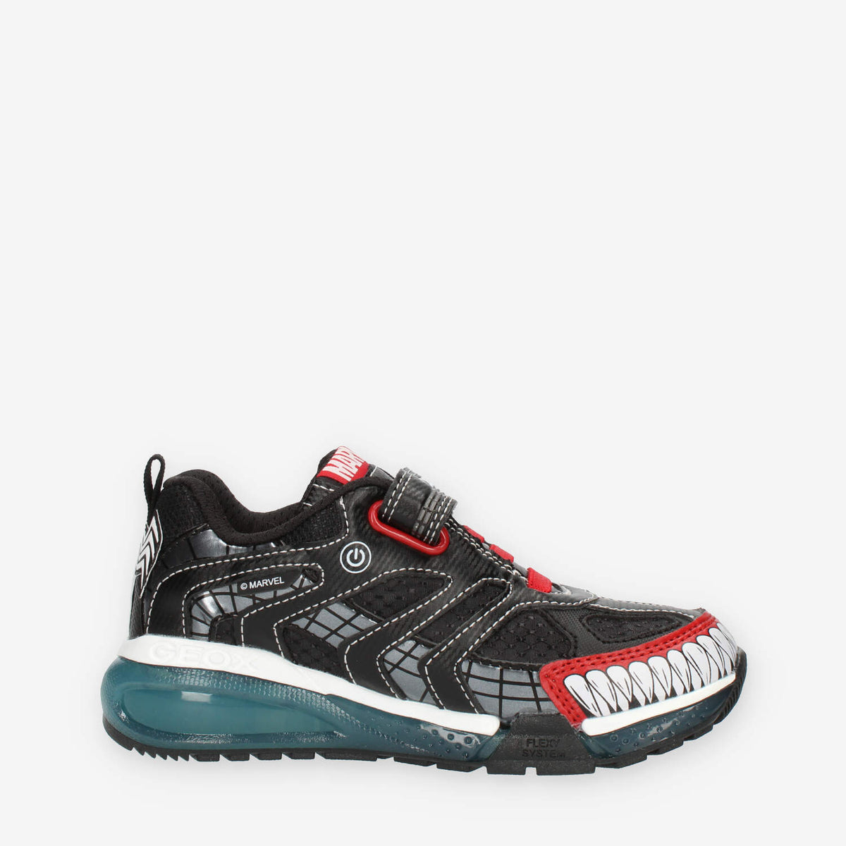 Geox Bayonyc Boy Sneakers da bimbo con luci nere e rosse