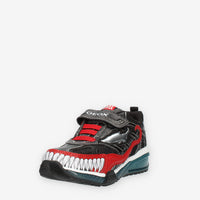 Geox Bayonyc Boy Sneakers da bimbo con luci nere e rosse