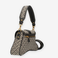 Guess Belle Vintage Borsa a tracolla nera e beige logata