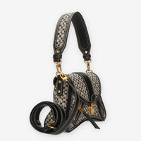Guess Belle Vintage Borsa a tracolla nera e beige logata