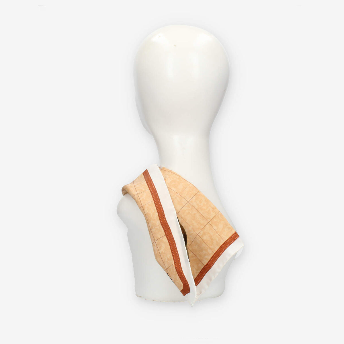Alviero Martini Prima Classe Foulard quadrato in seta Geo Classic e avorio