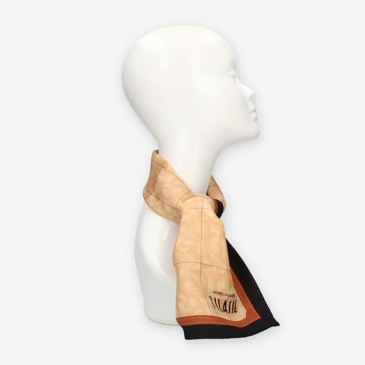 Alviero Martini Prima Classe K3190-ALOE-0001 Foulard quadrato grande nero e Geo Classic