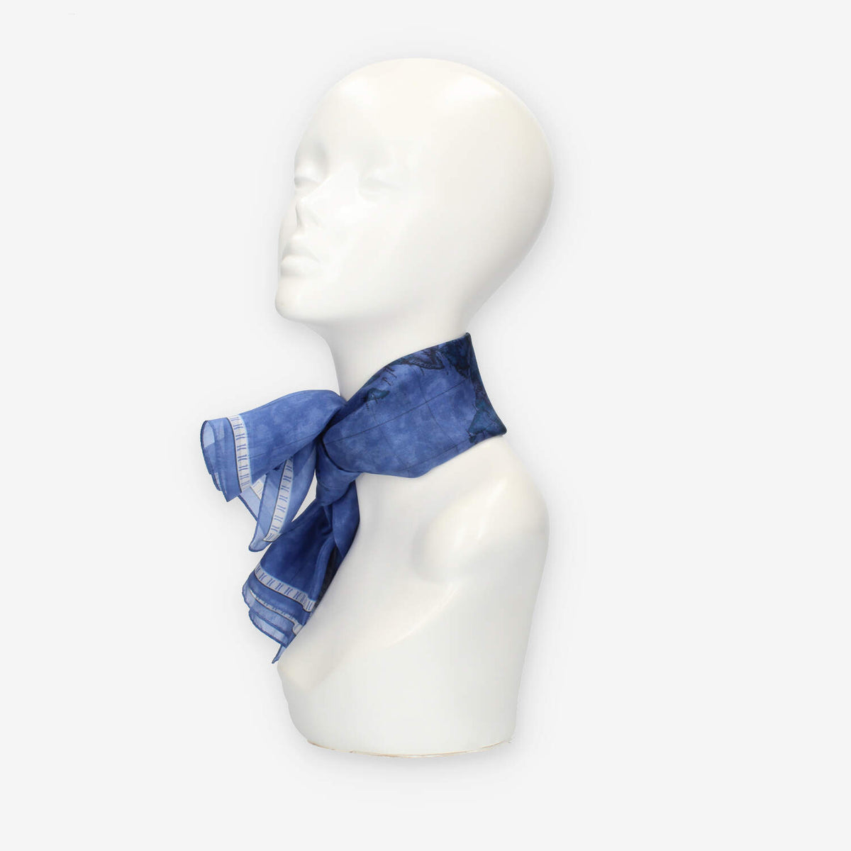 Alviero Martini Prima Classe Foulard quadrato in seta Geo Color blu