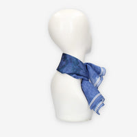 Alviero Martini Prima Classe Foulard quadrato in seta Geo Color blu