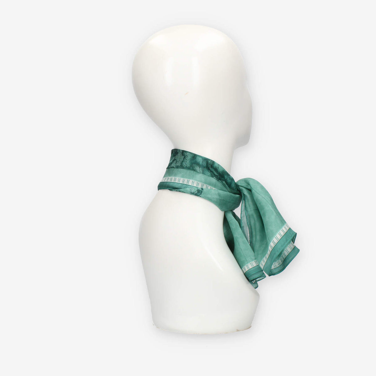 Alviero Martini Prima Classe Foulard quadrato in seta Geo Color verde