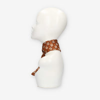 Alviero Martini Prima Classe Foulard quadrato in seta Geo Intreccio cuoio