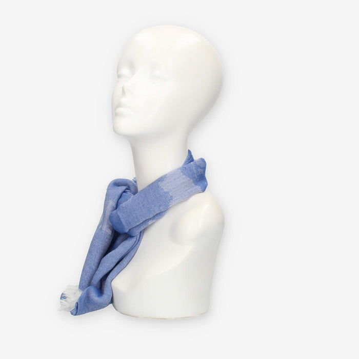 Alviero Martini Prima Classe Sciarpa blu rettangolare Geo Pieno