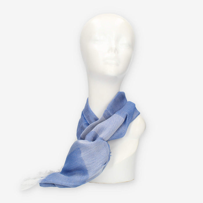 Alviero Martini Prima Classe Sciarpa rettangolare blu con logo grande
