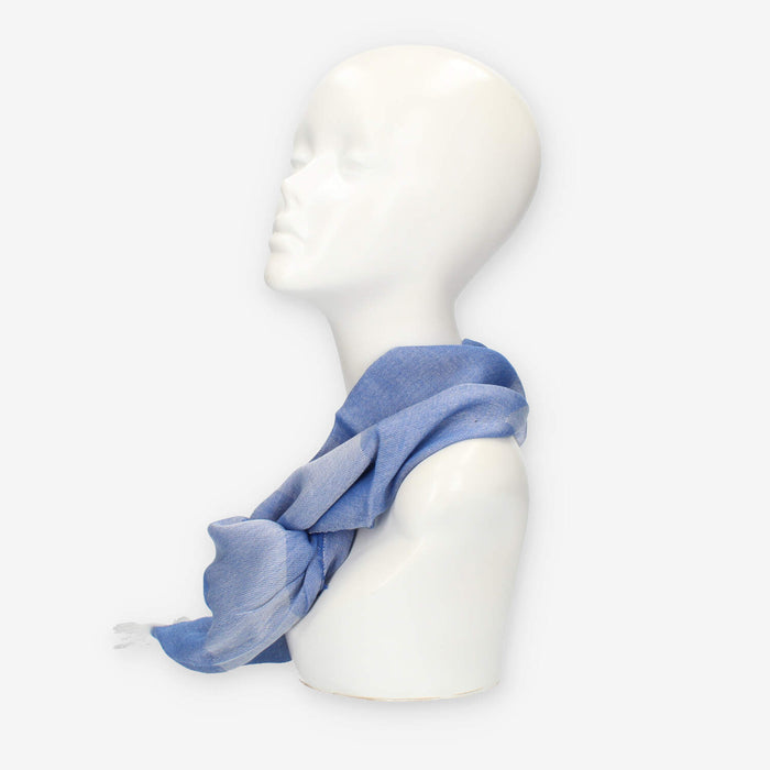 Alviero Martini Prima Classe Sciarpa rettangolare blu con logo grande